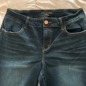 MAURICE’S - mid rise - dark jegging - size L - short length